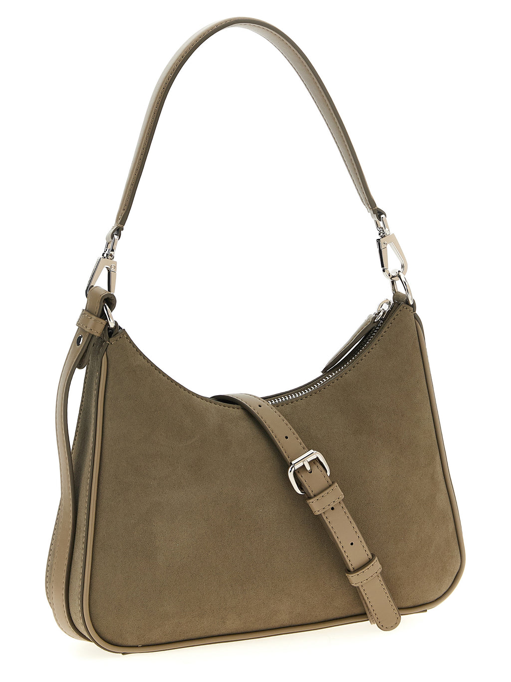 Graue Schultertasche aus Polyamid