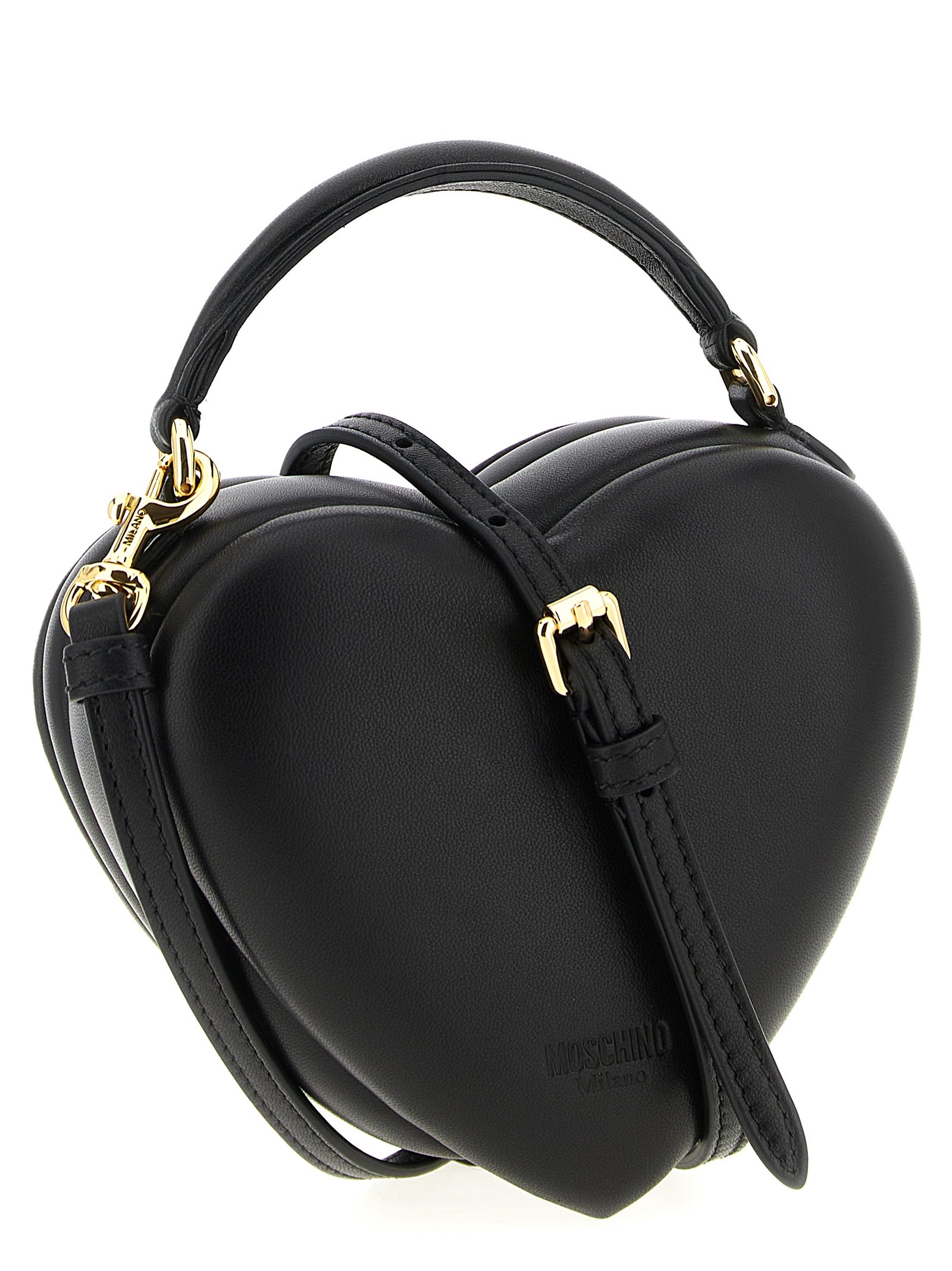 Schwarze Handtasche aus Polyester