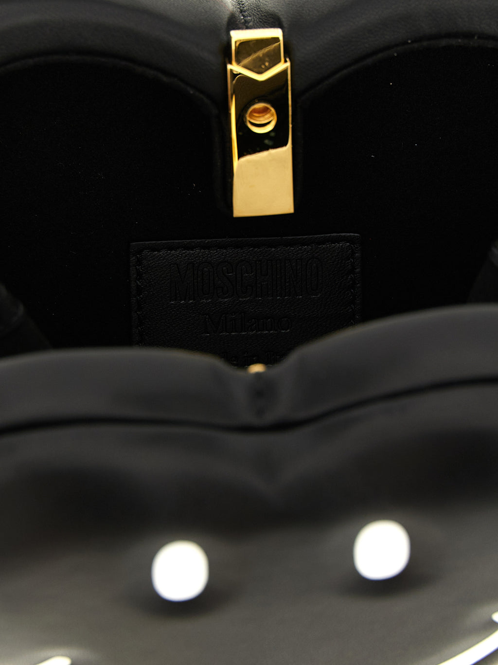 Schwarze Handtasche aus Polyester