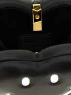 Schwarze Handtasche aus Polyester