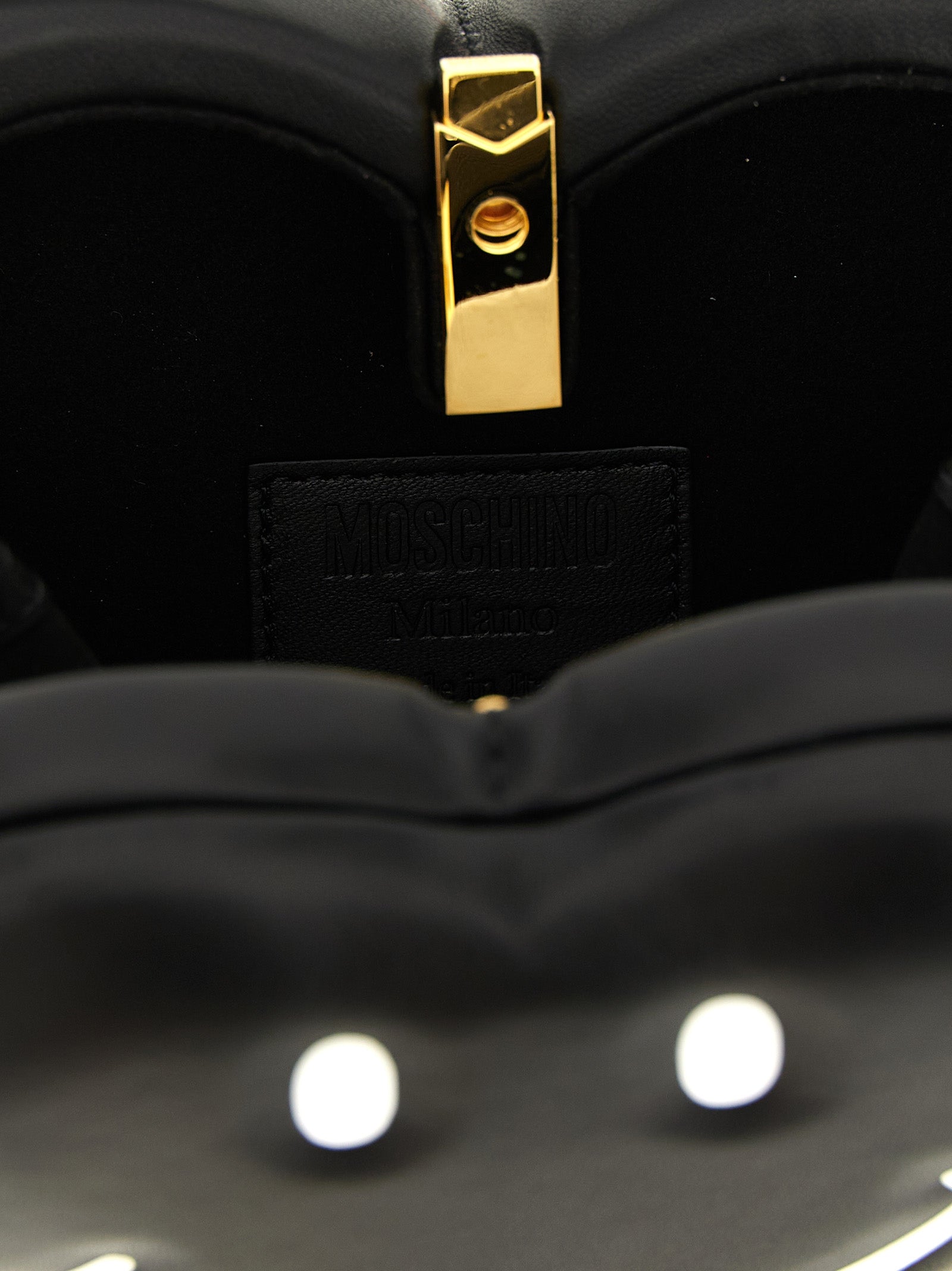 Schwarze Handtasche aus Polyester