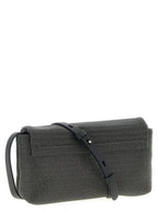 Schwarze Leder-Clutch