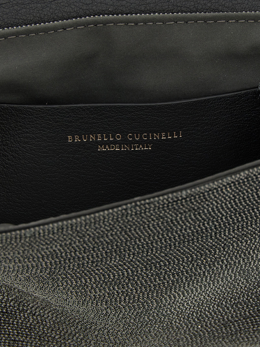 Schwarze Leder-Clutch