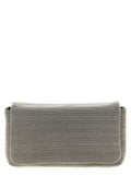 Clutch aus Leder in Silber