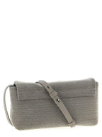 Clutch aus Leder in Silber