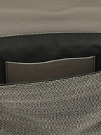 Clutch aus Leder in Silber
