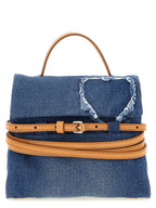 Blaue Baumwoll-Handtasche