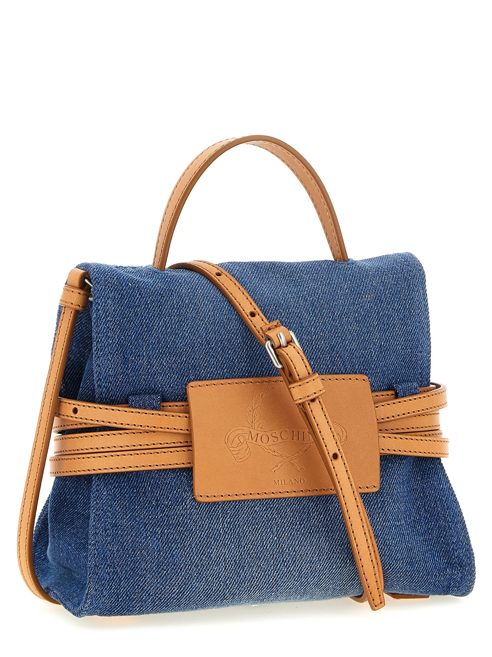 Blaue Baumwoll-Handtasche