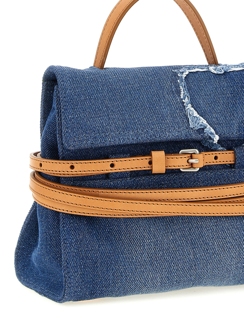 Blaue Baumwoll-Handtasche