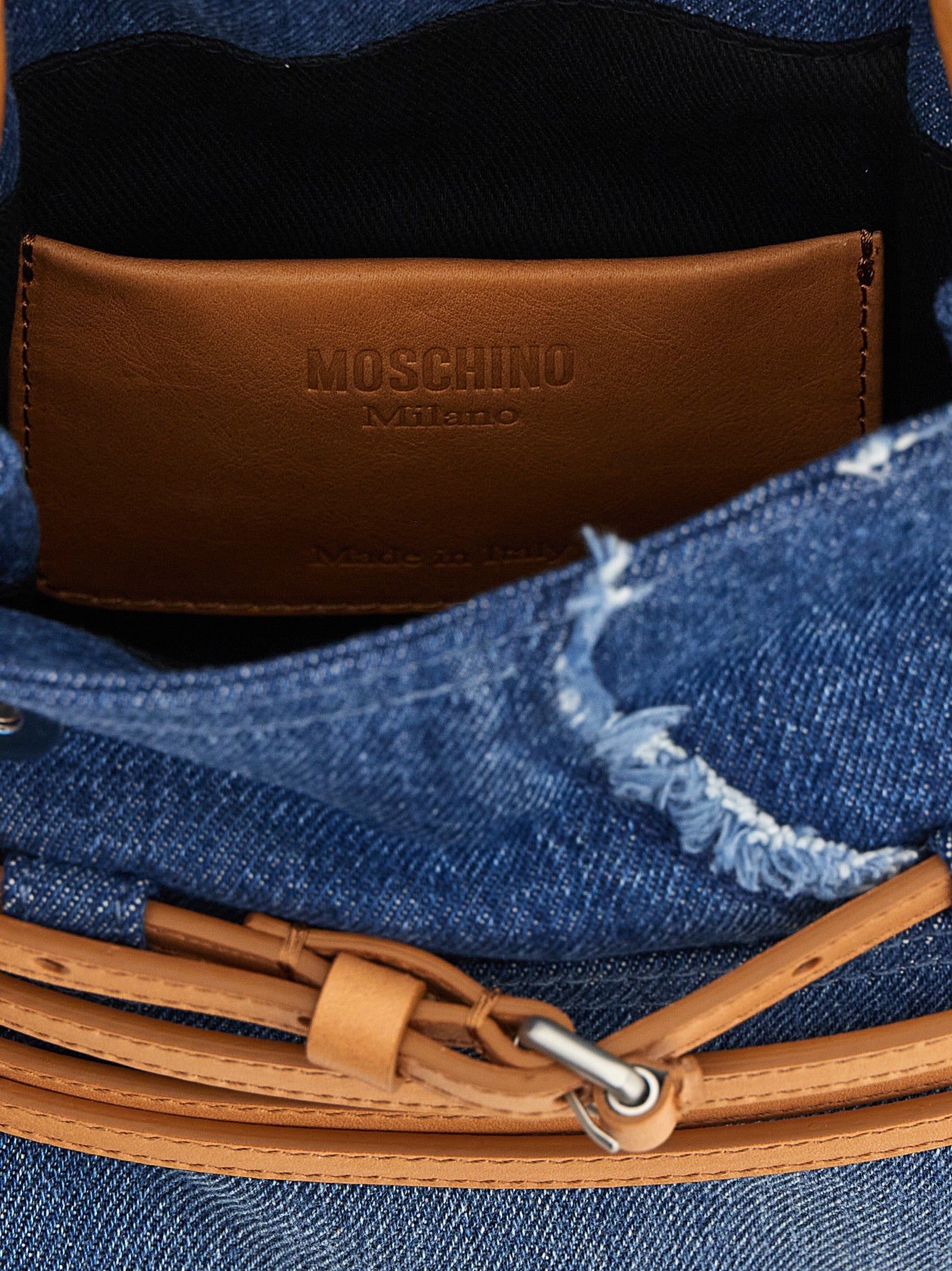 Blaue Baumwoll-Handtasche