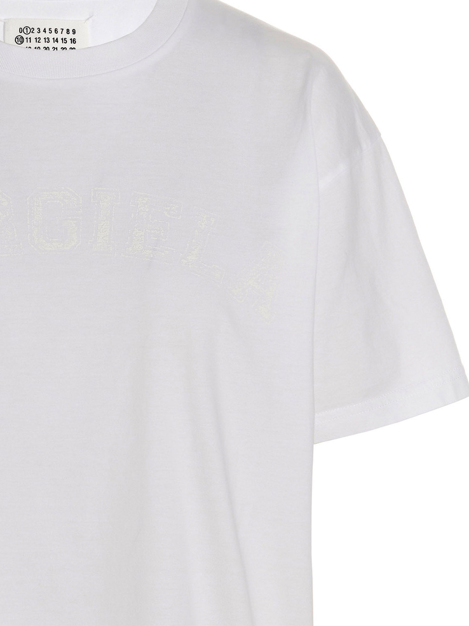 Weißes Baumwoll-T-Shirt