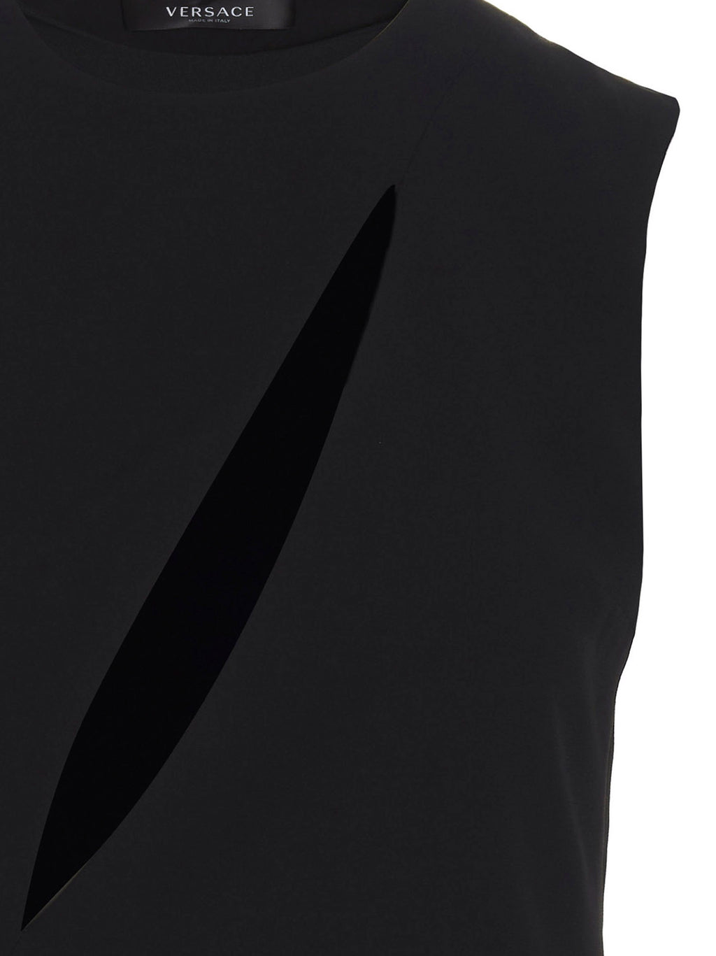 Schwarzes Midi-Kleid aus Acetat
