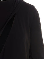 Schwarzes Viskose-Kurzkleid