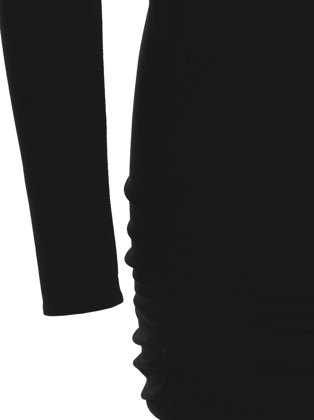 Schwarzes Viskose-Kurzkleid