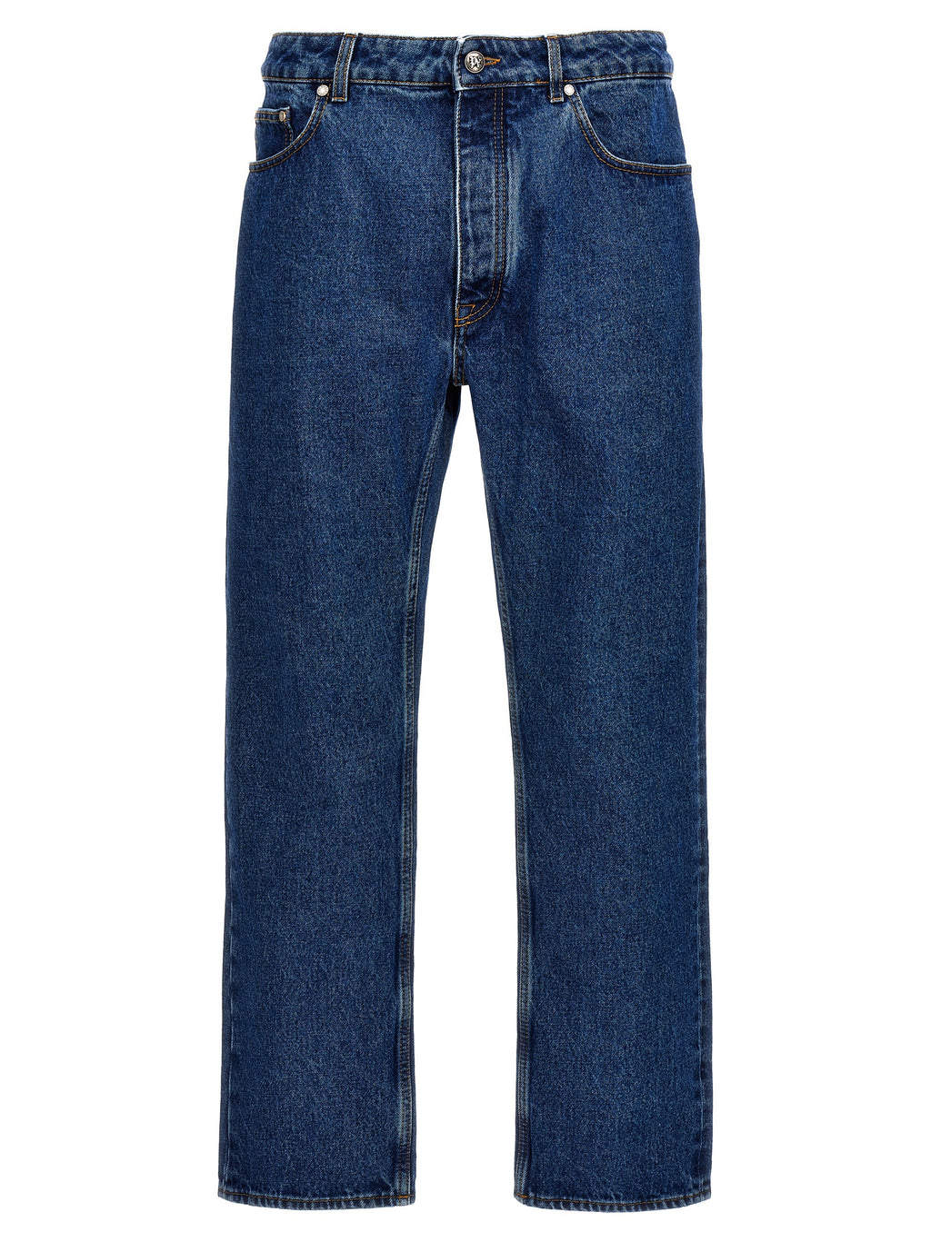 Blaue Jeans aus Baumwolle im geraden Schnitt