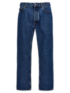 Blaue Jeans aus Baumwolle im geraden Schnitt
