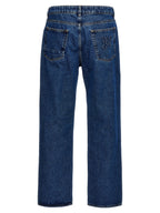 Blaue Jeans aus Baumwolle im geraden Schnitt