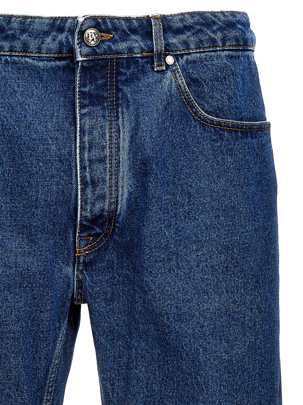 Blaue Jeans aus Baumwolle im geraden Schnitt