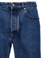Blaue Jeans aus Baumwolle im geraden Schnitt