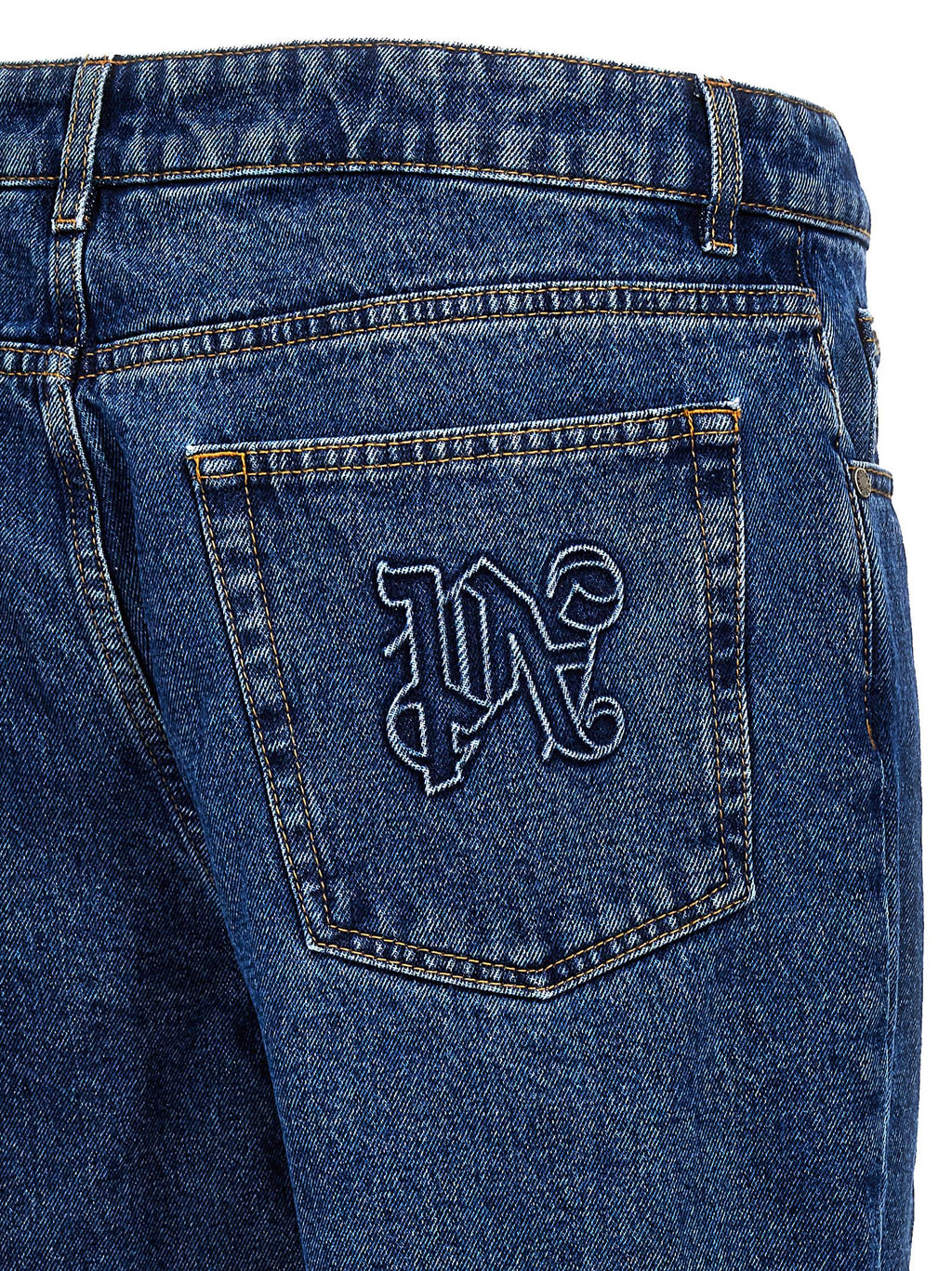 Blaue Jeans aus Baumwolle im geraden Schnitt
