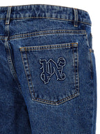 Blaue Jeans aus Baumwolle im geraden Schnitt