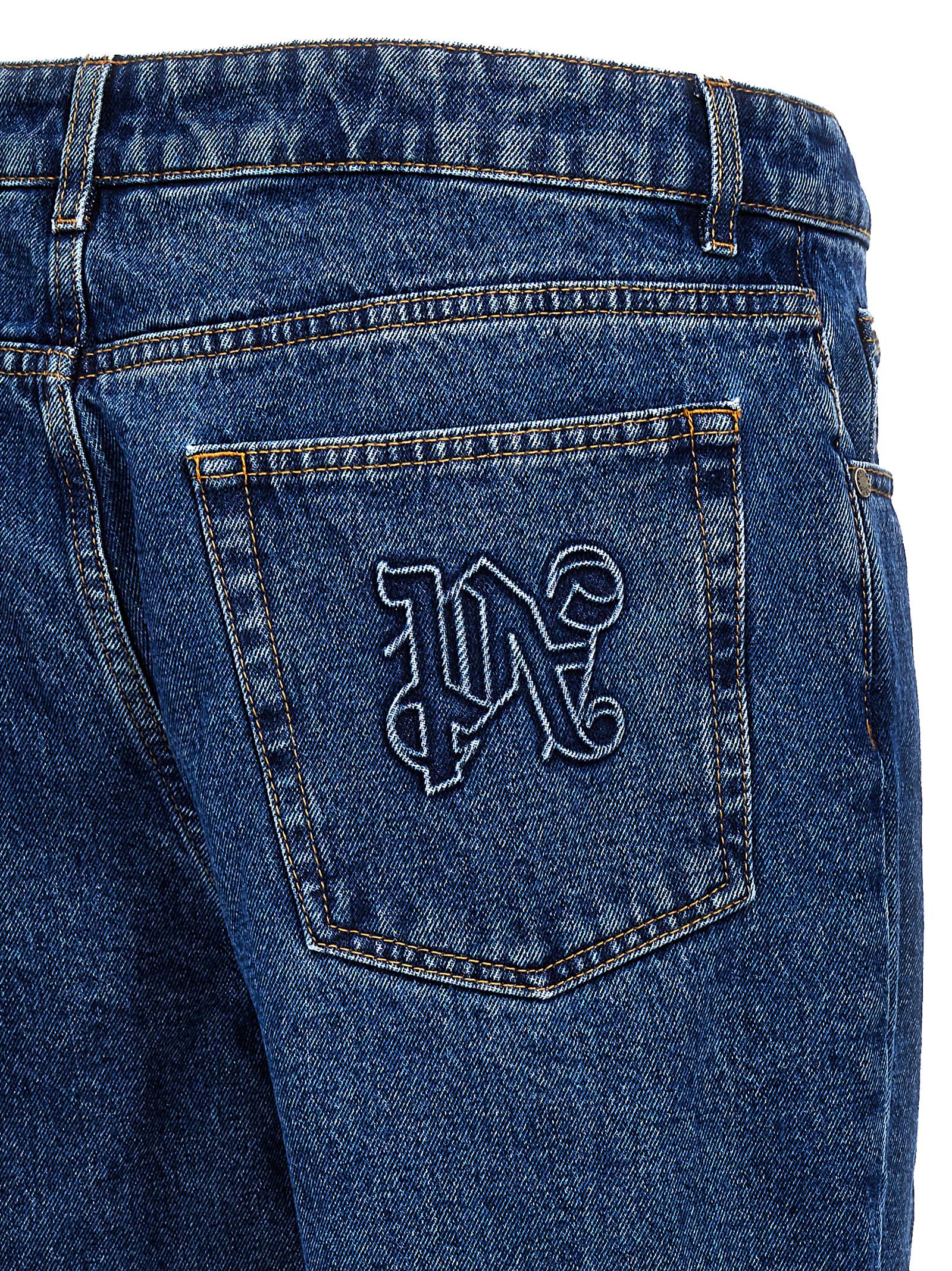 Blaue Jeans aus Baumwolle im geraden Schnitt