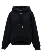 Schwarzer Baumwoll-Hoodie