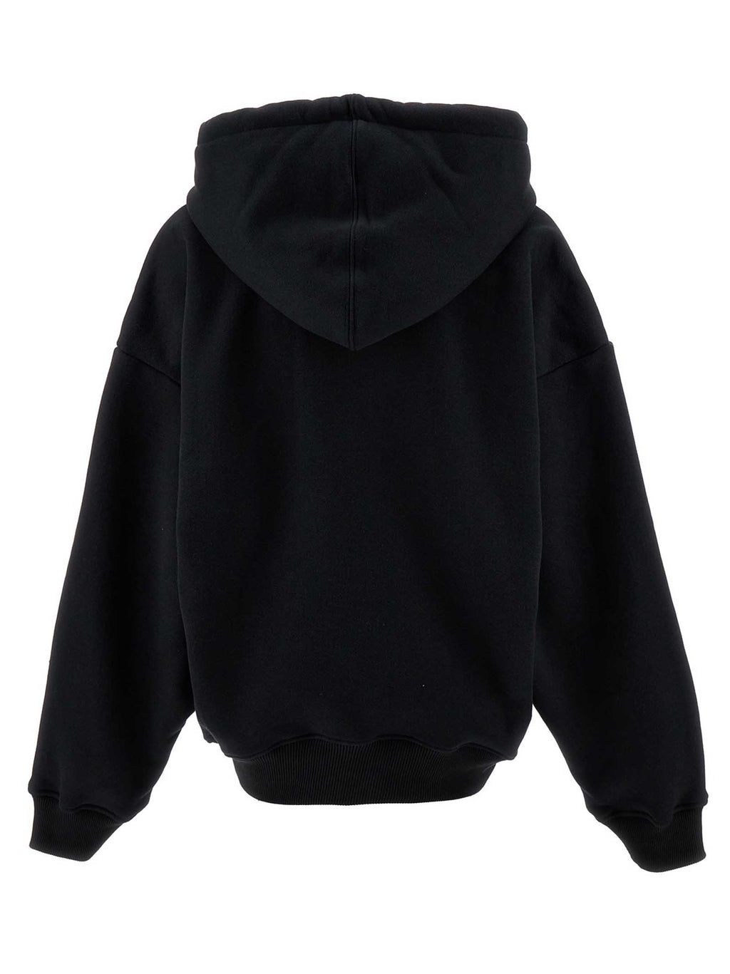 Schwarzer Baumwoll-Hoodie