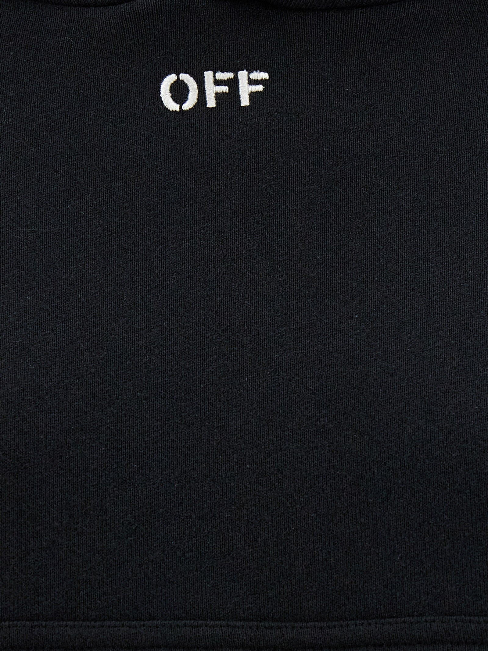 Schwarzer Baumwoll-Hoodie