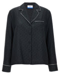 Schwarze Seidenbluse