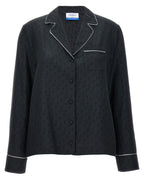 Schwarze Seidenbluse