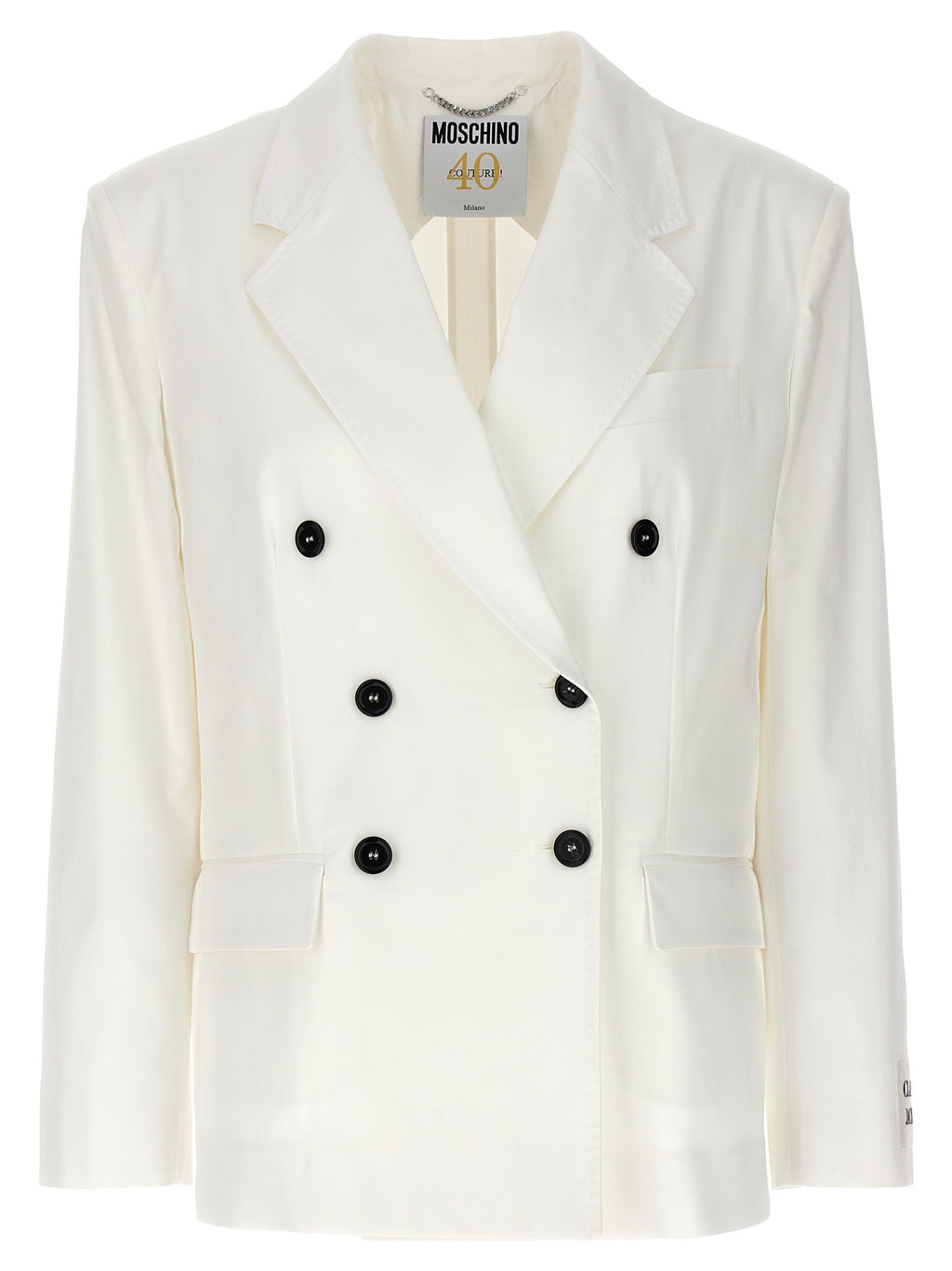 Weißer Baumwollblazer