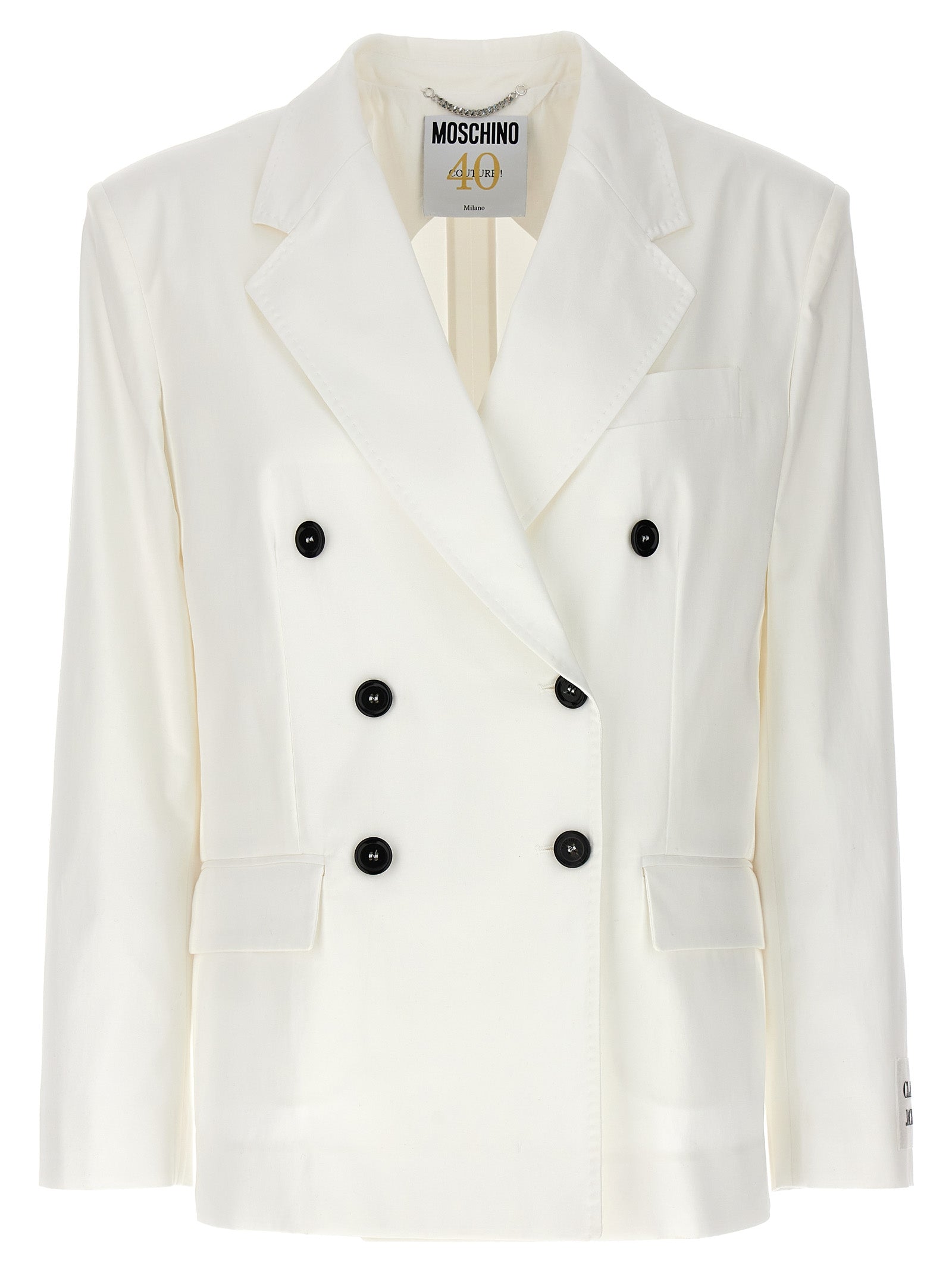 Weißer Baumwollblazer