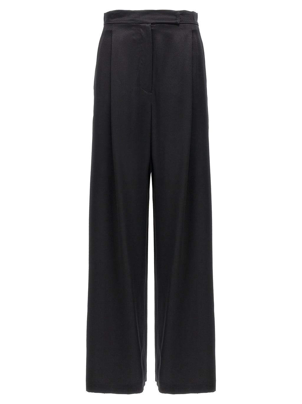 Schwarze Seiden-Freizeithose