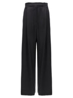 Schwarze Seiden-Freizeithose