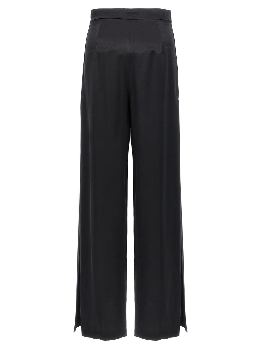 Schwarze Seiden-Freizeithose