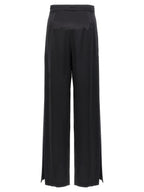 Schwarze Seiden-Freizeithose