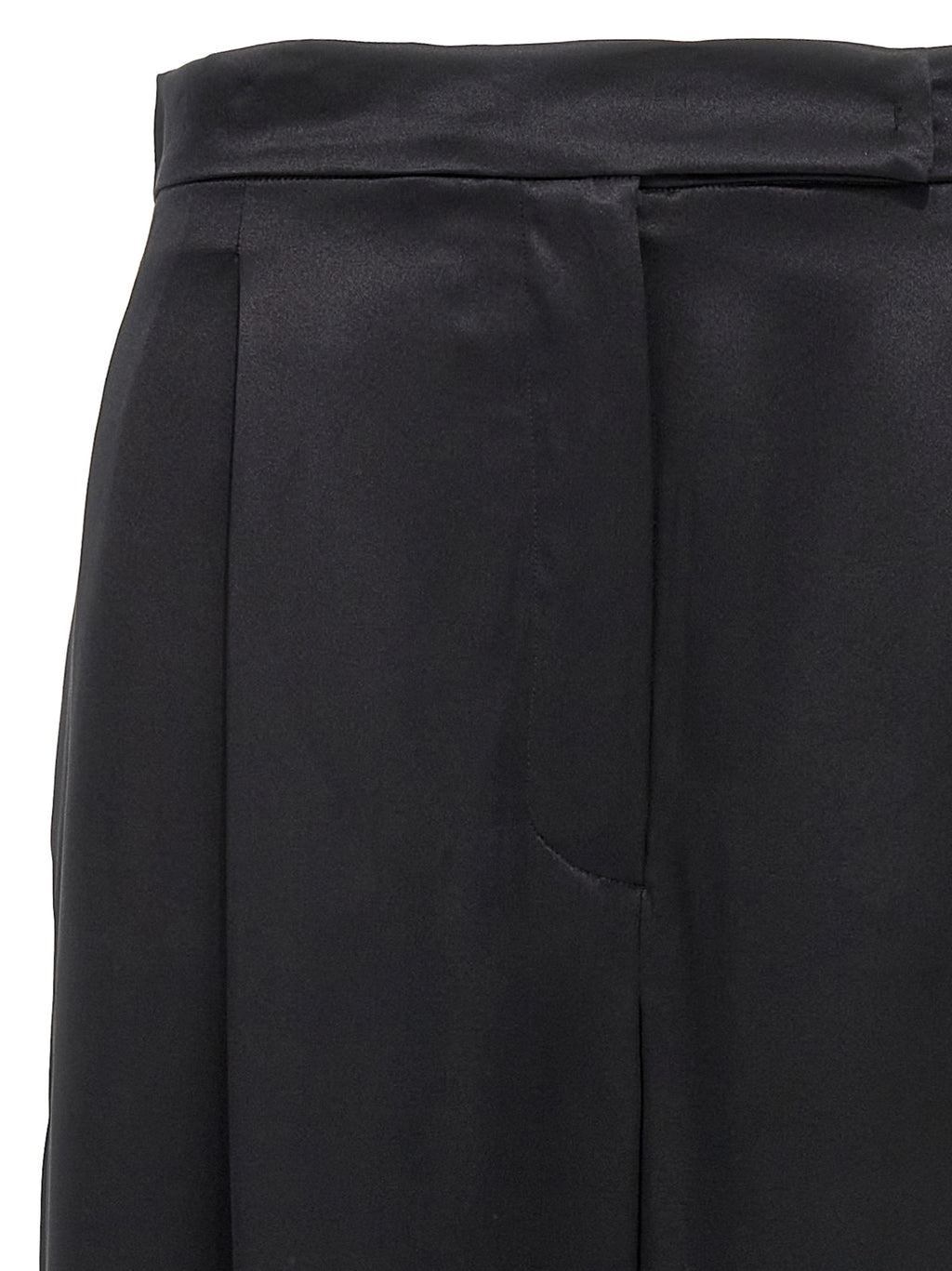 Schwarze Seiden-Freizeithose