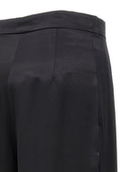 Schwarze Seiden-Freizeithose
