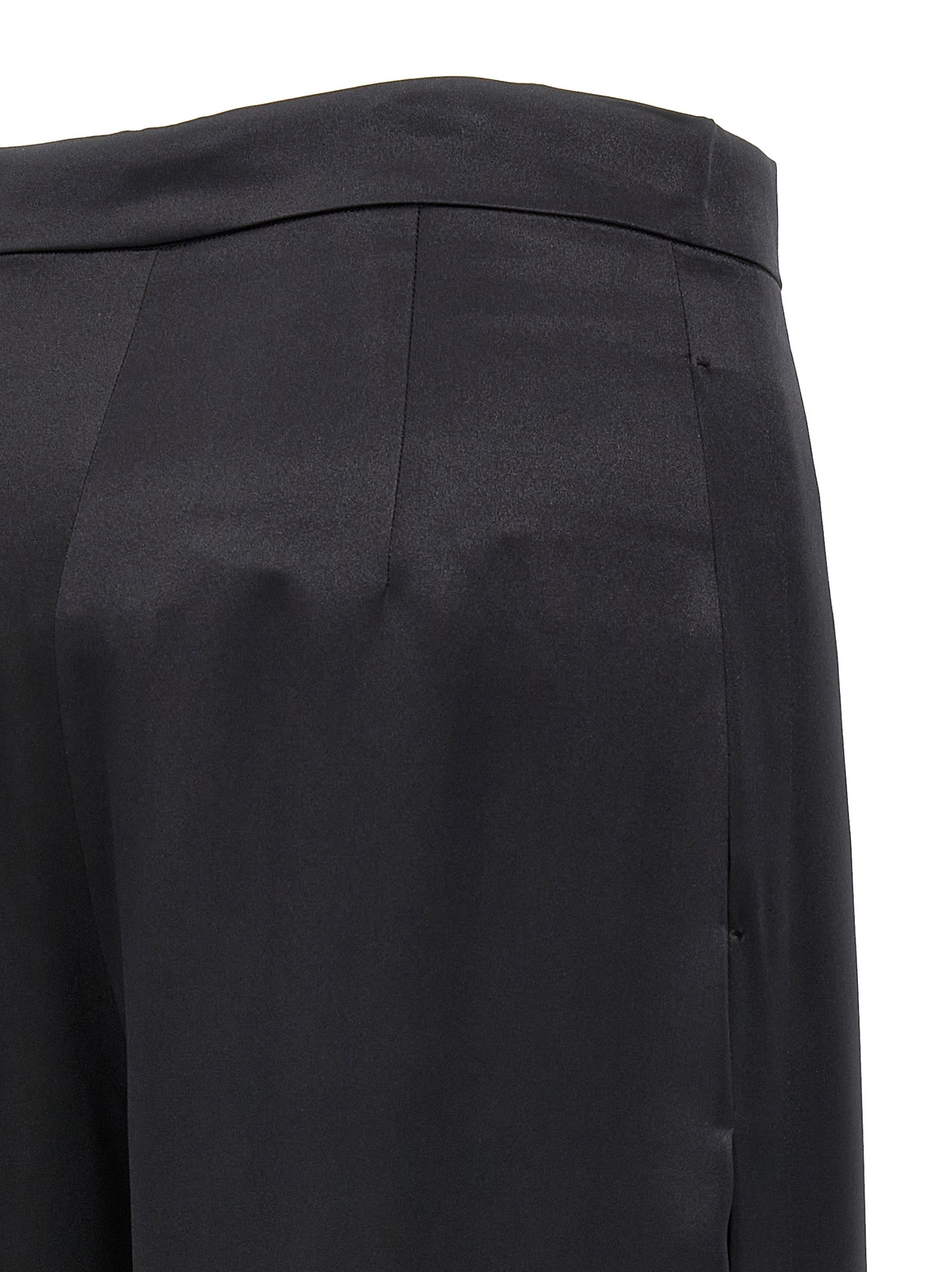 Schwarze Seiden-Freizeithose