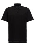 Schwarzes Baumwoll-Poloshirt