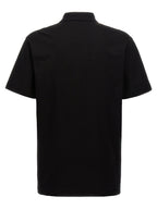 Schwarzes Baumwoll-Poloshirt