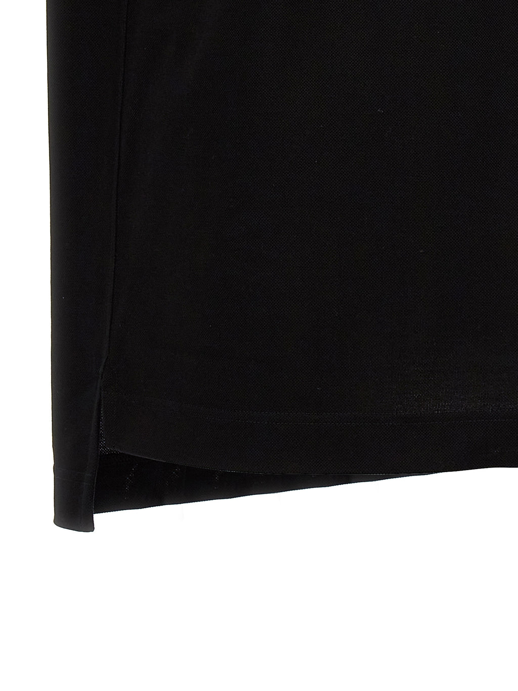 Schwarzes Baumwoll-Poloshirt