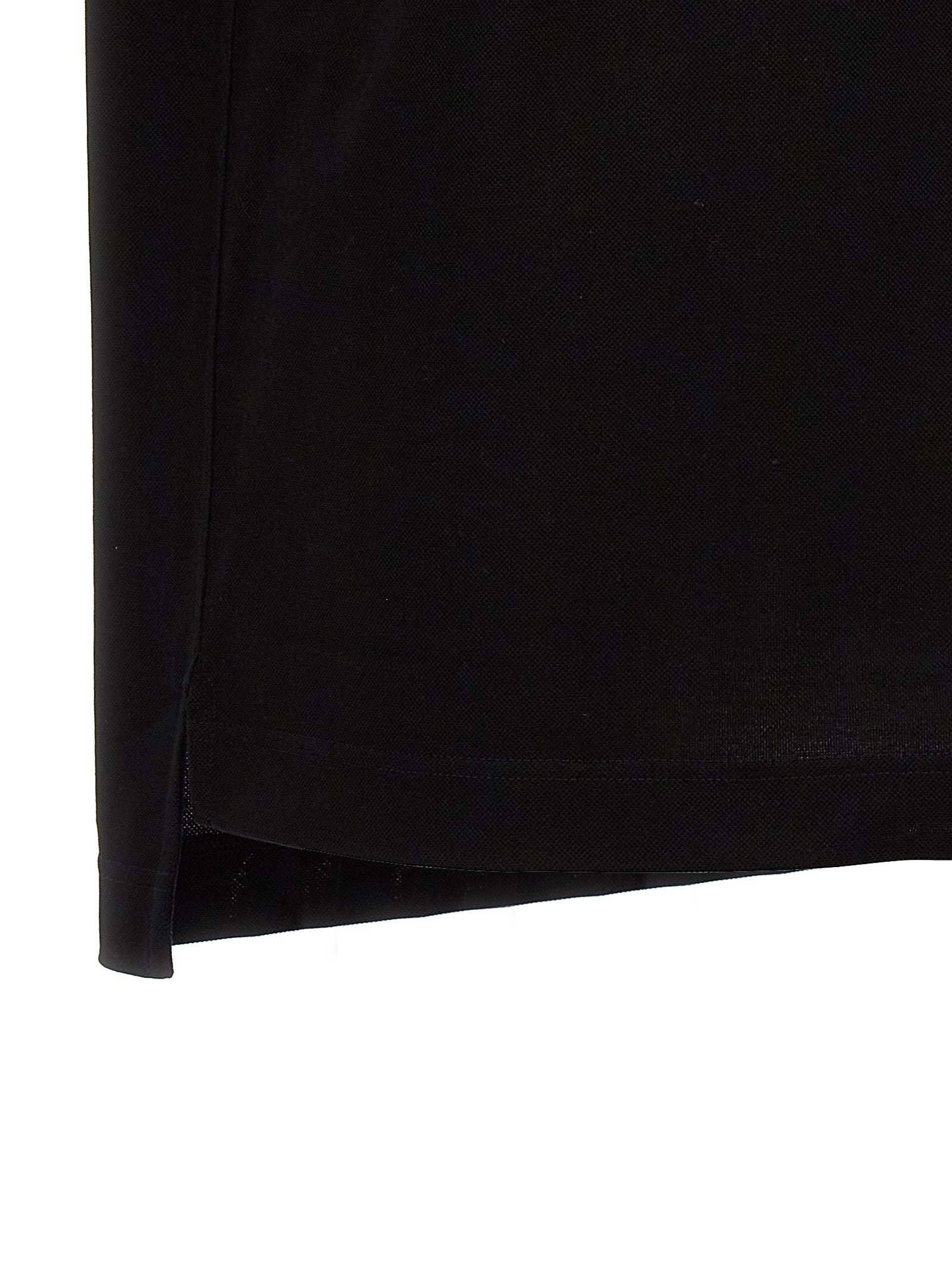 Schwarzes Baumwoll-Poloshirt