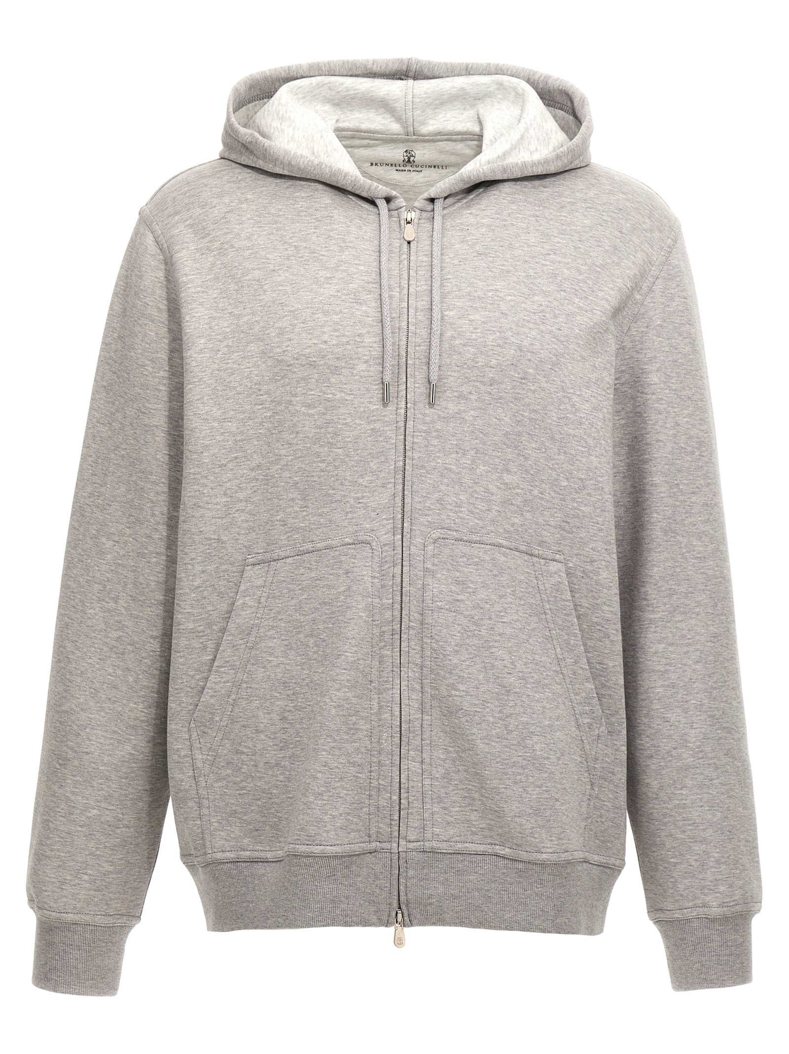 Grauer Baumwollpullover