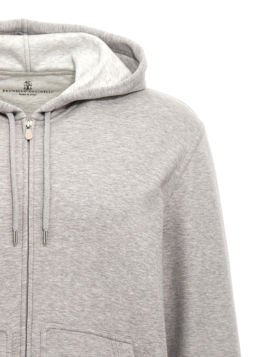 Grauer Baumwollpullover