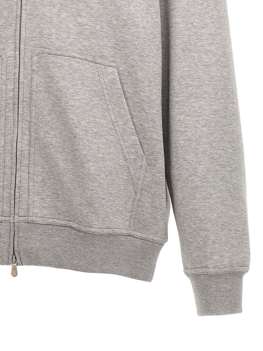 Grauer Baumwollpullover