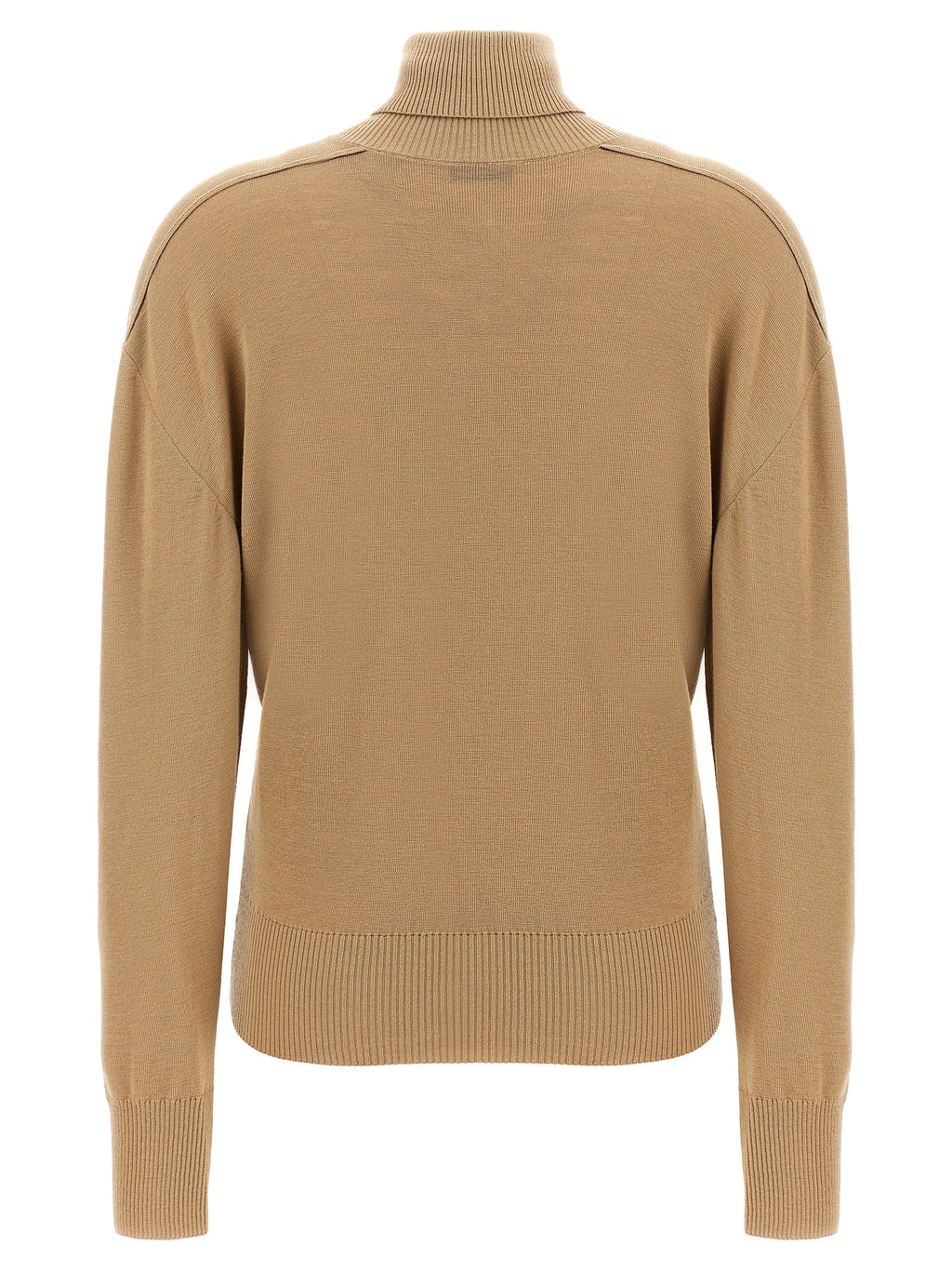 Beige Wollstrickjacke
