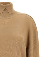 Beige Wollstrickjacke