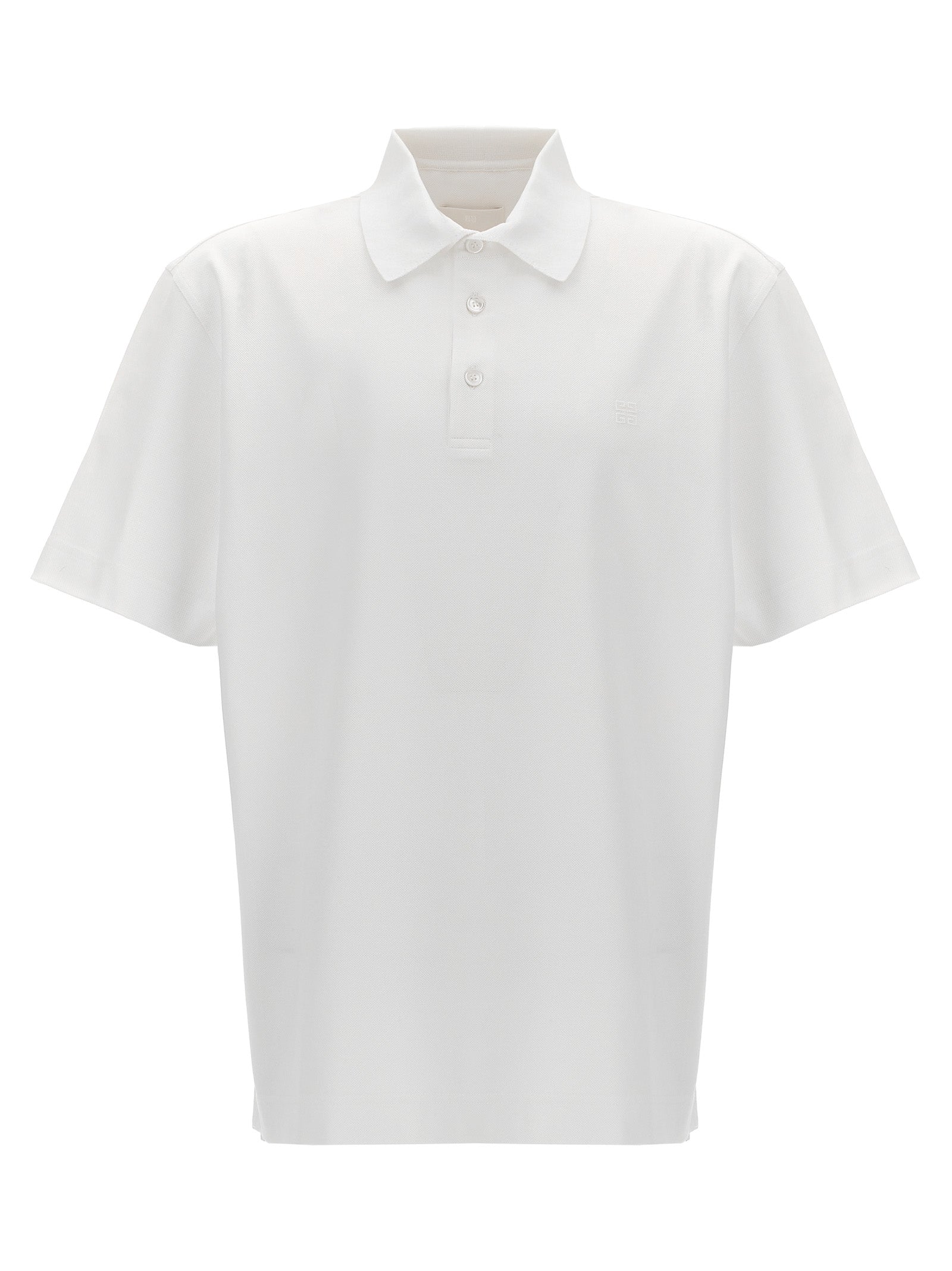 Weißes Poloshirt aus Baumwolle